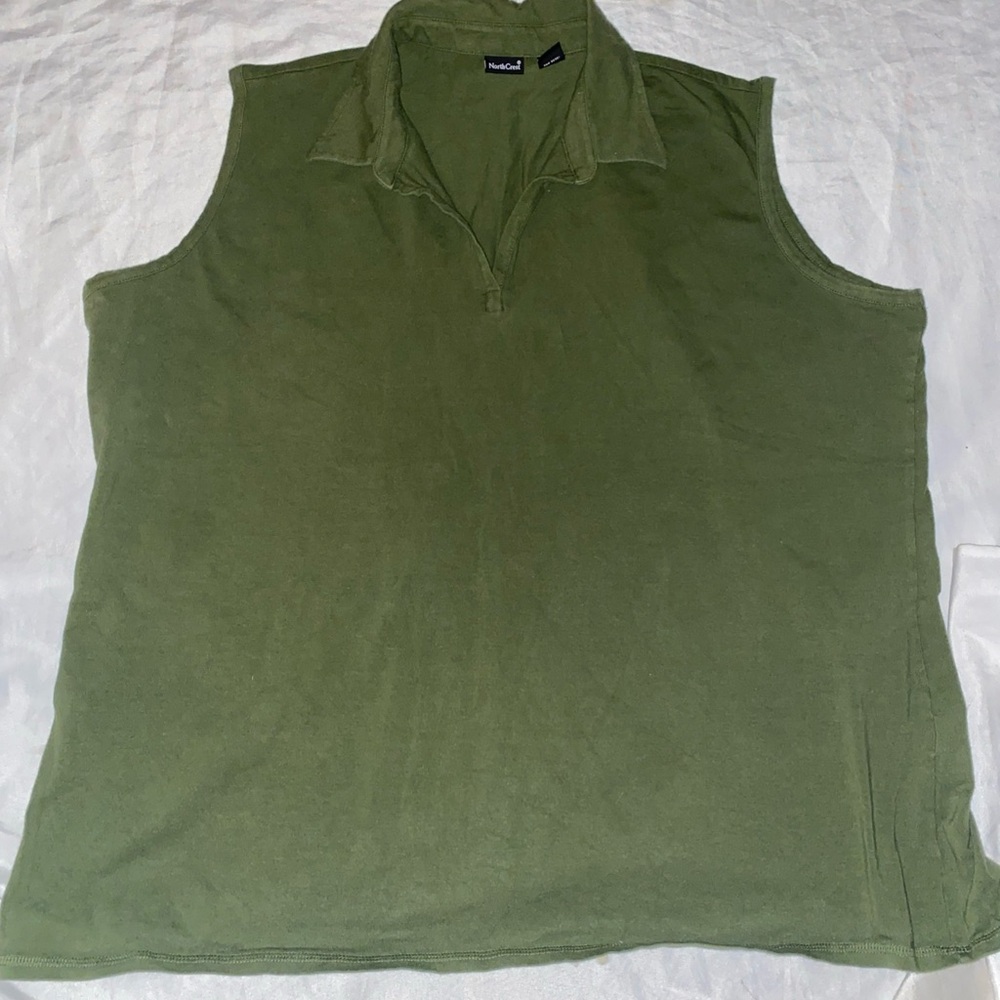Northcrest 4x Collared Tank Top Green